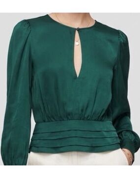 Good American emerald elegant blouse